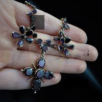 Antique Georgian Flat Cut Garnet 15ct Gold Full Riviere Necklace with Pansy Drops & Cross (9 of 9) Antique Georgian Flat Cut Garnet 15ct Gold Full Riviere Necklace with Pansy Drops & Cross (9 of 9)