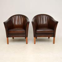 Pair of Danish Vintage Leather Armchairs by Mogens Hansen (2 of 7) Pair of Danish Vintage Leather Armchairs by Mogens Hansen (2 of 7)