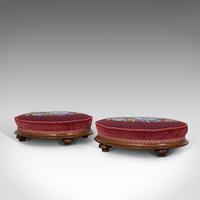 Pair of Antique Footstools, English, Walnut, Needlepoint, Rest, Victorian c.1860 (5 of 12) Pair of Antique Footstools, English, Walnut, Needlepoint, Rest, Victorian c.1860 (5 of 12)