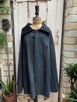 Antique French handmade indigo blue striped linen cape or cloak with black wool collar one size (2 of 10) Antique French handmade indigo blue striped linen cape or cloak with black wool collar one size (2 of 10)