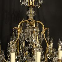 French Gilded Bronze & Crystal 11 Light Birdcage Chandelier (6 of 10) French Gilded Bronze & Crystal 11 Light Birdcage Chandelier (6 of 10)