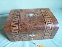 Inlaid Burr Walnut Jewellery Box With Plush Interior c.1880 (3 of 14) Inlaid Burr Walnut Jewellery Box With Plush Interior c.1880 (3 of 14)