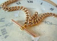 Victorian Pocket Watch Chain 1890s Large 10ct Rose Gold Filled Double Albert & T Bar (7 of 11) Victorian Pocket Watch Chain 1890s Large 10ct Rose Gold Filled Double Albert & T Bar (7 of 11)