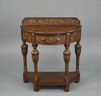 Demi Lune Carved Oak Hall Table (2 of 5) Demi Lune Carved Oak Hall Table (2 of 5)