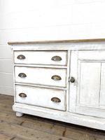 Distressed Antique Pine Cupboard with Painted Base (4 of 10) Distressed Antique Pine Cupboard with Painted Base (4 of 10)