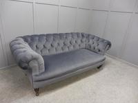 Restored Victorian Chesterfield Sofa in Grey Velvet (10 of 11) Restored Victorian Chesterfield Sofa in Grey Velvet (10 of 11)