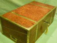 Exceptional FULLY Brass Bound Amboyna Writing Box c.1850 (15 of 15) Exceptional FULLY Brass Bound Amboyna Writing Box c.1850 (15 of 15)