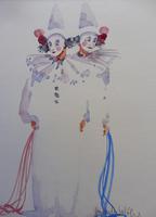 Watercolour Two Clowns Listed Irish Artist Judith Caulfield Walsh (6 of 10) Watercolour Two Clowns Listed Irish Artist Judith Caulfield Walsh (6 of 10)