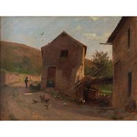 Frederik Rohde, Rural Scene With Chickens, Landscape Painting (6 of 7) Frederik Rohde, Rural Scene With Chickens, Landscape Painting (6 of 7)