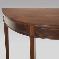 Pair of 19th Century Mahogany Demi Lune Tables (3 of 4) Pair of 19th Century Mahogany Demi Lune Tables (3 of 4)