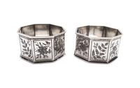 Pair of Antique Victorian Sterling Silver Napkin Rings in Case 1893 (5 of 9) Pair of Antique Victorian Sterling Silver Napkin Rings in Case 1893 (5 of 9)