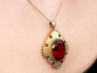21.63ct Citrine, Enamel and 18ct Yellow Gold Pendant - Antique Victorian (1869) (9 of 9) 21.63ct Citrine, Enamel and 18ct Yellow Gold Pendant - Antique Victorian (1869) (9 of 9)