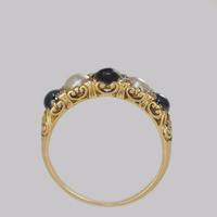 Antique Tahitian & White Pearl Ring 18ct Gold & Rose cut Diamond Victorian Ring (3 of 11) Antique Tahitian & White Pearl Ring 18ct Gold & Rose cut Diamond Victorian Ring (3 of 11)