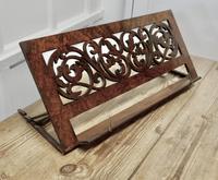 Adjustable Fretwork Figured Walnut Book Rest or, Lutrin (2 of 7) Adjustable Fretwork Figured Walnut Book Rest or, Lutrin (2 of 7)
