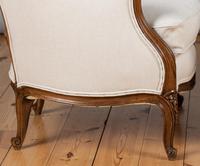 Large French Louis XV Style Walnut Bergere Upholstered Armchair (11 of 11) Large French Louis XV Style Walnut Bergere Upholstered Armchair (11 of 11)