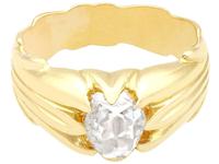 0.75ct Diamond & 18ct Yellow Gold Gent's Solitaire Ring - Antique French c.1910 (4 of 9) 0.75ct Diamond & 18ct Yellow Gold Gent's Solitaire Ring - Antique French c.1910 (4 of 9)