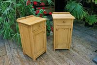 Fab! Original Pair Old Pine Bedside Cabinets/ Cupboards/ Lamp Tables