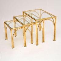 Vintage Brass Faux Bamboo Nest of Tables (4 of 9) Vintage Brass Faux Bamboo Nest of Tables (4 of 9)