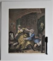 William Hogarth, Pair of Original Prints, Later Hand Colour, Before and After Engraved 1736 (3 of 10) William Hogarth, Pair of Original Prints, Later Hand Colour, Before and After Engraved 1736 (3 of 10)