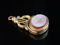 Antique 9ct gold spinning fob, seal fob, Sardonyx and Bloodstone (10 of 12) Antique 9ct gold spinning fob, seal fob, Sardonyx and Bloodstone (10 of 12)