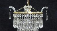 Italian Art Deco Three Tier Crystal Glass Chandelier (3 of 7) Italian Art Deco Three Tier Crystal Glass Chandelier (3 of 7)