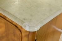 19th Century Satin Birch Bedside Cabinet with Marble Top (6 of 8) 19th Century Satin Birch Bedside Cabinet with Marble Top (6 of 8)