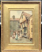 Arthur Netherwood Watercolour ‘North East England Street Scene Possibly North Shields (2 of 2) Arthur Netherwood Watercolour ‘North East England Street Scene Possibly North Shields (2 of 2)