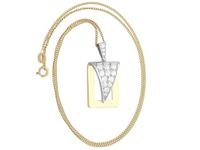1.05ct Diamond & 18ct Gold Pendant - Vintage c.1960 (2 of 12) 1.05ct Diamond & 18ct Gold Pendant - Vintage c.1960 (2 of 12)