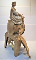 Wonderful 1890 French Spelter Striking Mantle Figurine Clock (3 of 5) Wonderful 1890 French Spelter Striking Mantle Figurine Clock (3 of 5)