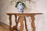 Charming 18th Century Italian Demi-Lune Lyre-Leg Fruitwood Table (8 of 13) Charming 18th Century Italian Demi-Lune Lyre-Leg Fruitwood Table (8 of 13)