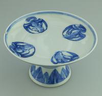 A Chinese Porcelain B&w Pedestal Tazza Comport Signed 19thc (3 of 6) A Chinese Porcelain B&w Pedestal Tazza Comport Signed 19thc (3 of 6)
