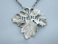 Large William IV Cast Silver Vine Leaf Wine Label 'Sherry' (6 of 10) Large William IV Cast Silver Vine Leaf Wine Label 'Sherry' (6 of 10)