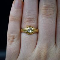 Antique Old Cut Diamond Solitaire Belcher 18ct Gold Ring (5 of 10) Antique Old Cut Diamond Solitaire Belcher 18ct Gold Ring (5 of 10)