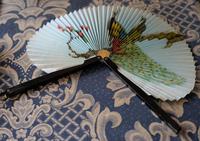 Unusual Vintage Black Framed Folding Fan - Ideal Gift (2 of 7) Unusual Vintage Black Framed Folding Fan - Ideal Gift (2 of 7)