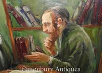 Oil Painting Jew and Rabbi Portrait Antique Yiddish Judaic Art 1930 (6 of 9) Oil Painting Jew and Rabbi Portrait Antique Yiddish Judaic Art 1930 (6 of 9)