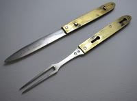Very Rare George III Sterling Silver Tortoiseshell Interlocking Folding Pocket Knife & Fork, Travelling / Campaign c.1790 Sheffield. (2 of 11) Very Rare George III Sterling Silver Tortoiseshell Interlocking Folding Pocket Knife & Fork, Travelling / Campaign c.1790 Sheffield. (2 of 11)