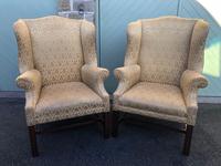 Pair of Antique English Upholstered Wing Armchairs for Recovering (10 of 12) Pair of Antique English Upholstered Wing Armchairs for Recovering (10 of 12)