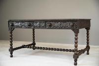 Antique Anglo Indian Carved Padouk Library Table (7 of 34) Antique Anglo Indian Carved Padouk Library Table (7 of 34)