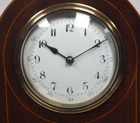 Impressive Solid Mahogany Arched Top Cased Timepiece Clock with Satinwood Inlaid Decoration (4 of 10) Impressive Solid Mahogany Arched Top Cased Timepiece Clock with Satinwood Inlaid Decoration (4 of 10)