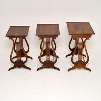 Antique Regency Style Yew Wood Nest of Tables (3 of 8) Antique Regency Style Yew Wood Nest of Tables (3 of 8)