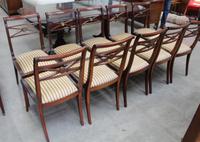 1960s -Set 10 Mahogany Sabre Leg Dining Chairs with Pop out Seats (3 of 3) 1960s -Set 10 Mahogany Sabre Leg Dining Chairs with Pop out Seats (3 of 3)