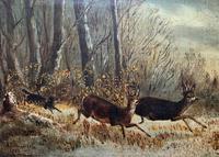 'Chasing The Deer' Beautiful 19th Century Game Hunting Moonlit Landscape Oil Painting (3 of 14) 'Chasing The Deer' Beautiful 19th Century Game Hunting Moonlit Landscape Oil Painting (3 of 14)