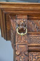Carved Oak Leaded Glass Bookcase Cabinet (4 of 8) Carved Oak Leaded Glass Bookcase Cabinet (4 of 8)