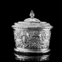 Rare Antique Solid Silver Cellini Tea Caddy Box - Mappin & Webb 1902 (3 of 28) Rare Antique Solid Silver Cellini Tea Caddy Box - Mappin & Webb 1902 (3 of 28)