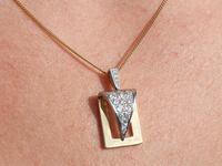 1.05ct Diamond & 18ct Gold Pendant - Vintage c.1960 (12 of 12) 1.05ct Diamond & 18ct Gold Pendant - Vintage c.1960 (12 of 12)