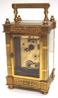 Fantastic French 8-day Fleur De Lis Decorated Panel 8-day Carriage Clock Timepiece c1890 (8 of 10) Fantastic French 8-day Fleur De Lis Decorated Panel 8-day Carriage Clock Timepiece c1890 (8 of 10)