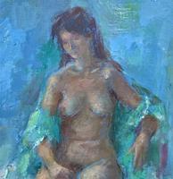 Original Vintage Antique Impressionist Erotica Nude Oil Portrait Painting (4 of 11) Original Vintage Antique Impressionist Erotica Nude Oil Portrait Painting (4 of 11)