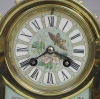 French Belle Epoque Brass and Porcelain Clock Set (16 of 17) French Belle Epoque Brass and Porcelain Clock Set (16 of 17)