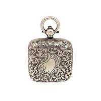 Antique Edwardian Sterling Silver 'Square' Sovereign Case 1908 Antique Edwardian Sterling Silver 'Square' Sovereign Case 1908