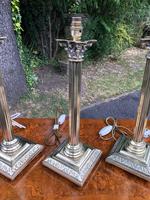 Set 4 English Brass Corinthian Column Table Lamps (3 of 5) Set 4 English Brass Corinthian Column Table Lamps (3 of 5)